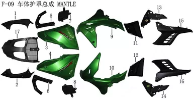 Lifan Kpr200 Right Side Cover Decorative Panel