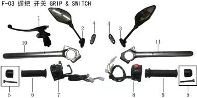 Lifan Kpr200 Throttle Grip Combination