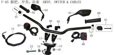 Lifan KPV 150 Steering Bar Pipe Clamp