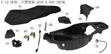 LIFAN KPV150 Battery Case Cover