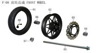 LIFAN Kpv150 Front Wheel Left Side Bushing