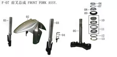 Lifan Kpv150 Steering Stem Set