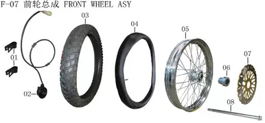 Lifan Kpx250 Front Rim Combination