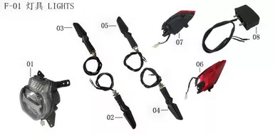 Lifan KVP 150 License Plate Light comp.