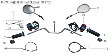 Lifan Lf250-D Left Grip Combination