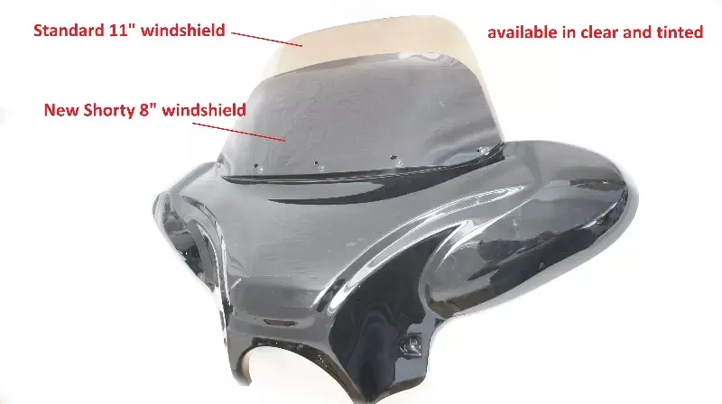 Low Profile 8″ Replacement Clear Windshield for Mutazu 34″ Universal Batwing Fairing