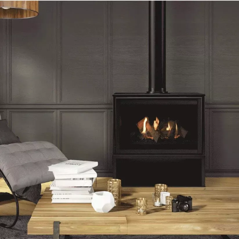 Majestic RUBY 35" RUBY35 Freestanding Direct Vent Gas Fireplace with Intellifire Touch Ignition System