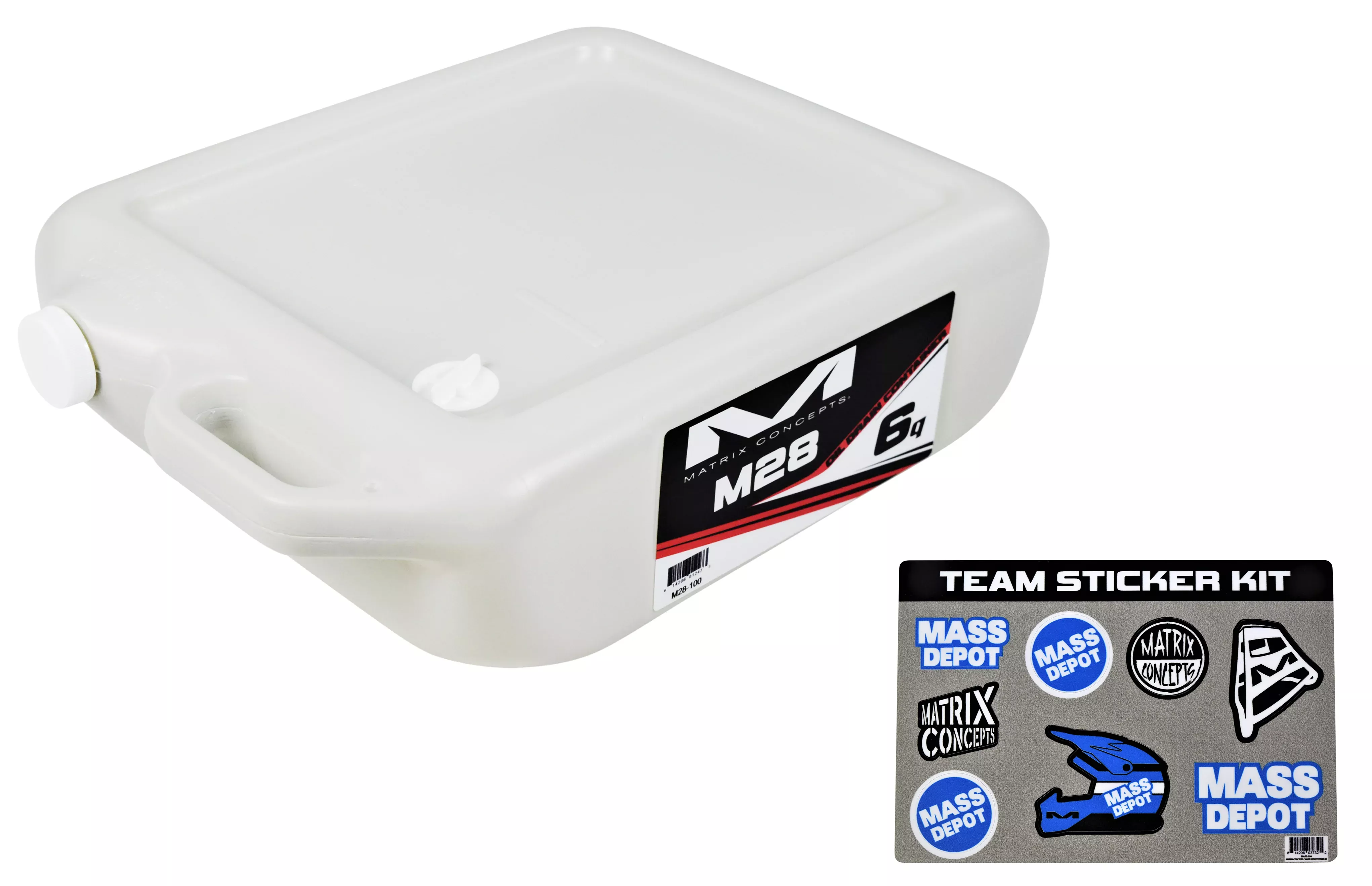 Matrix Concepts 6 Quart Oil Drain Container 6 Qt. with Small Sticker Kit