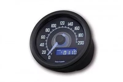 Mini Odometer Approved for Harley-Davidson 60mm Black Mini Speedometer