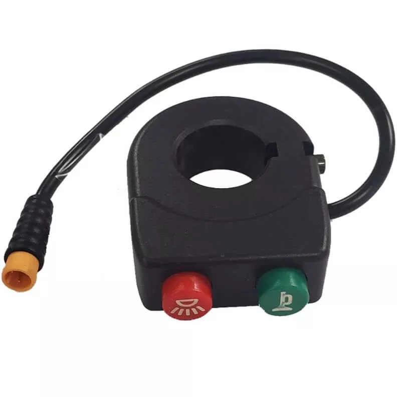 MotoTec Replacement HORN LIGHT BUTTON for Metro 36V Electric Scooter