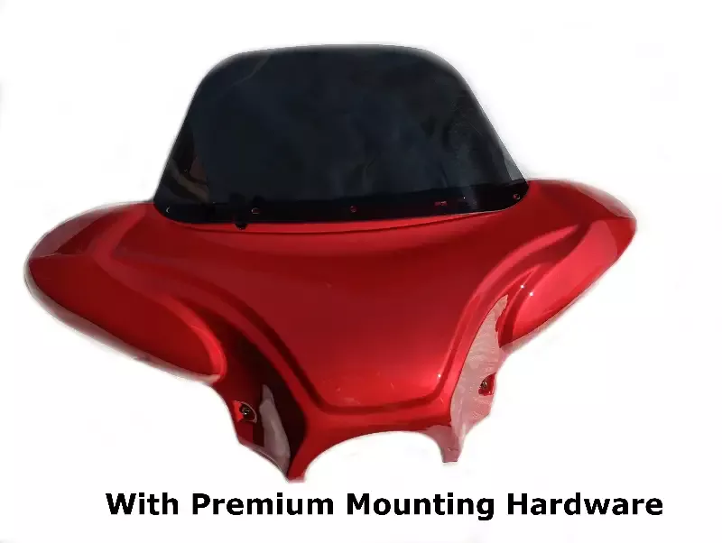 Mutazu 34″ Universal Red Cruiser Front Batwing Fairing with Tinted Windshield