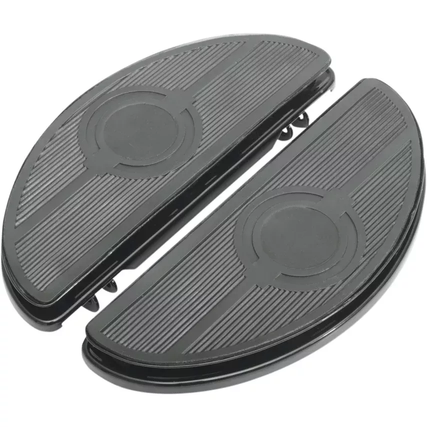 Old School half-moon black footboards for Harley-Davidson