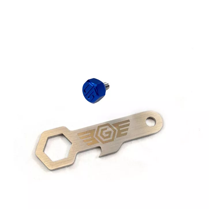 Original Garage Moto Hex Seat Screw Blue