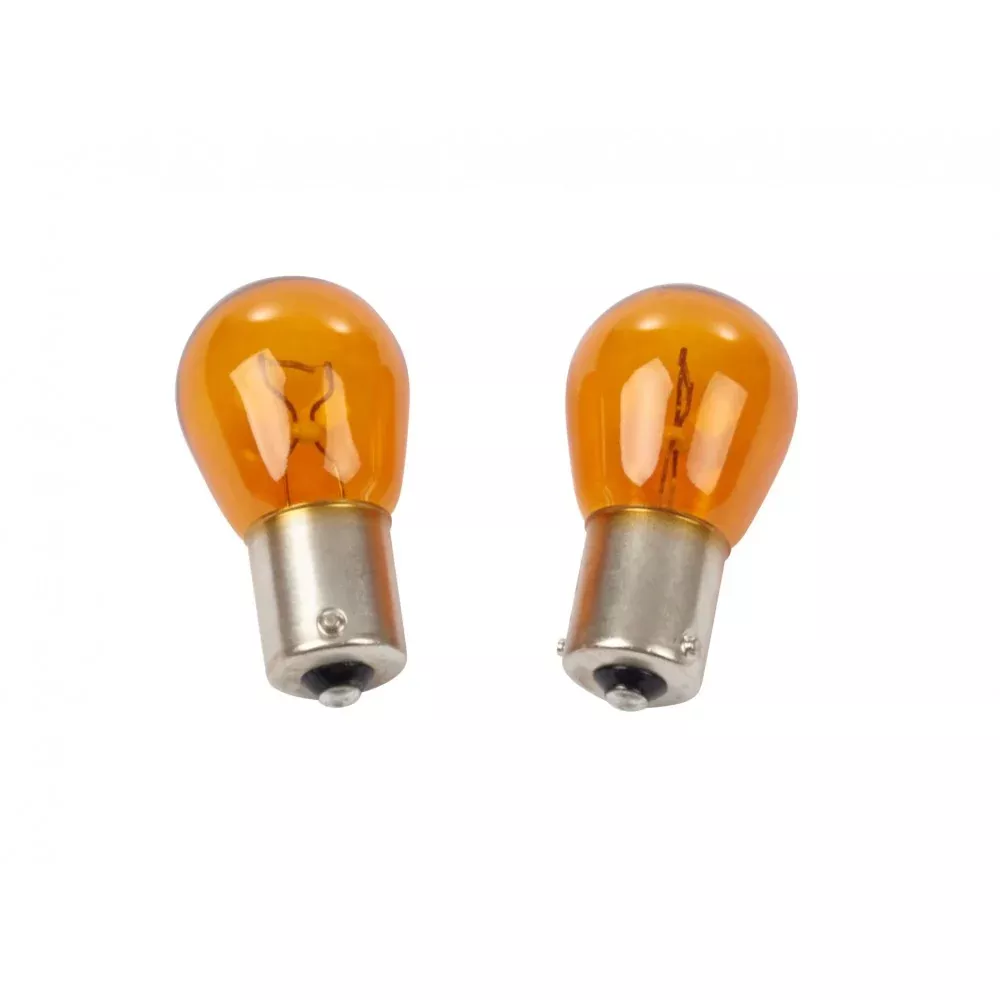 Pair of Orange Amber Flashing Bulbs PY21W
