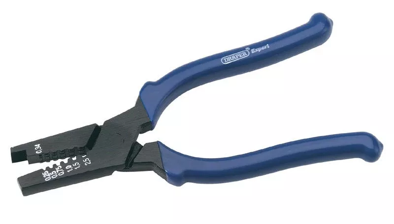 Pliers for crimping pre-insulated terminals 160 mm