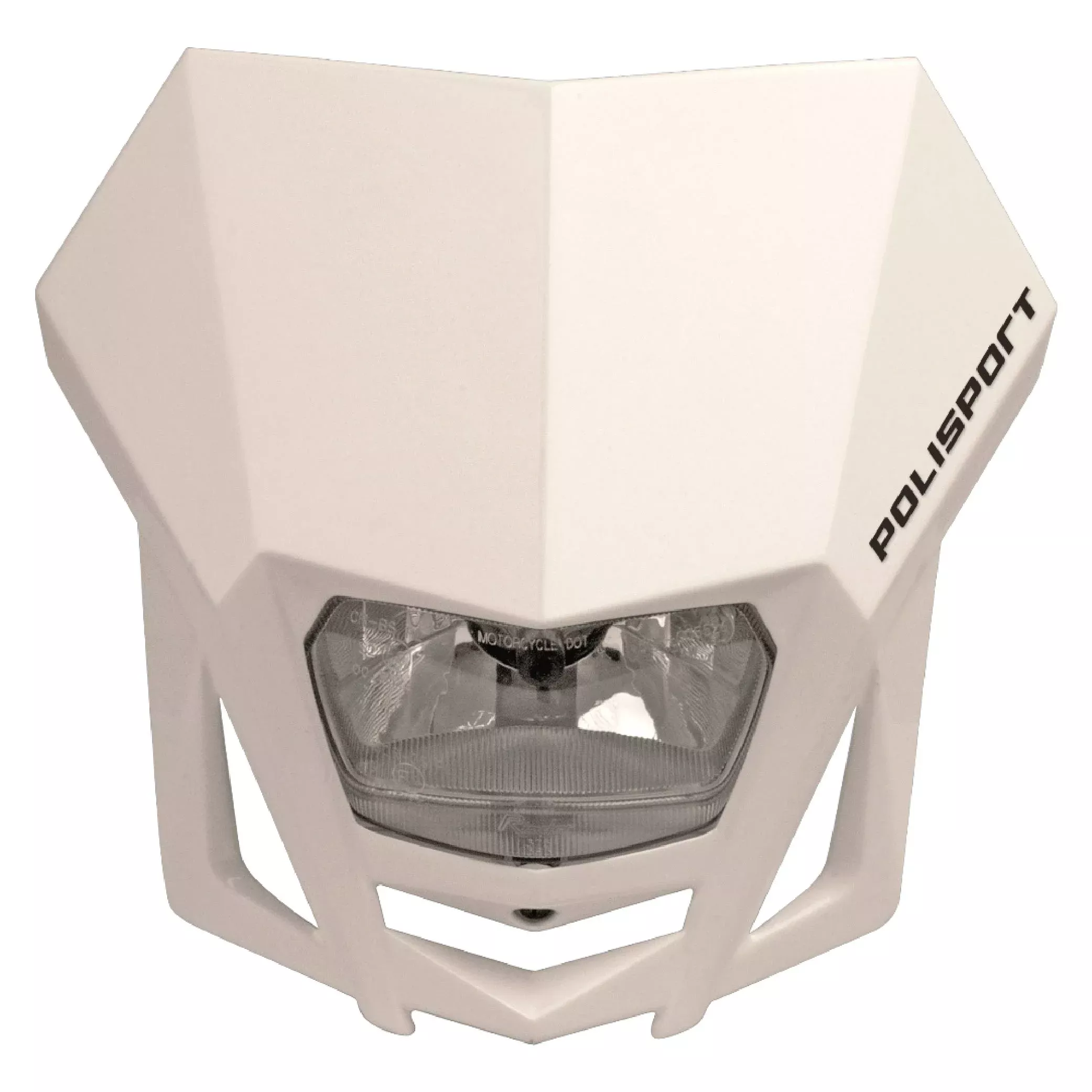 Polisport LMX Halogen Motorcycle Headlight - Universal Fitment,Powerful and Durable Front Light for Enduro, Off-Road, and Street Bikes - Superior Night Visibility with Bright Halogen Bulb - White