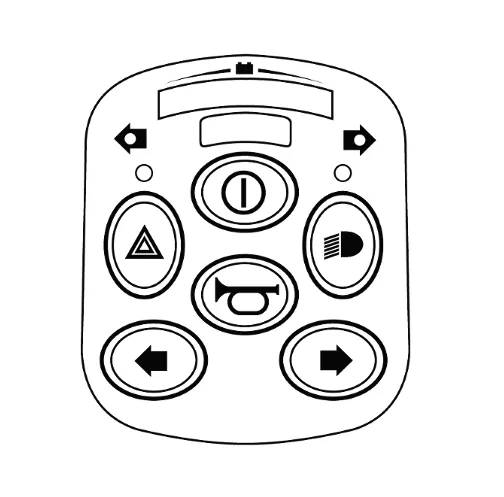 Pride 6 Key VSI Joystick Controller Keypad with Lights