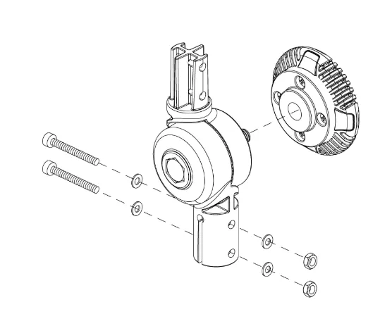Pride Go-Go & Zero Turn 8 (ZT8) Tiller Pivot Assembly