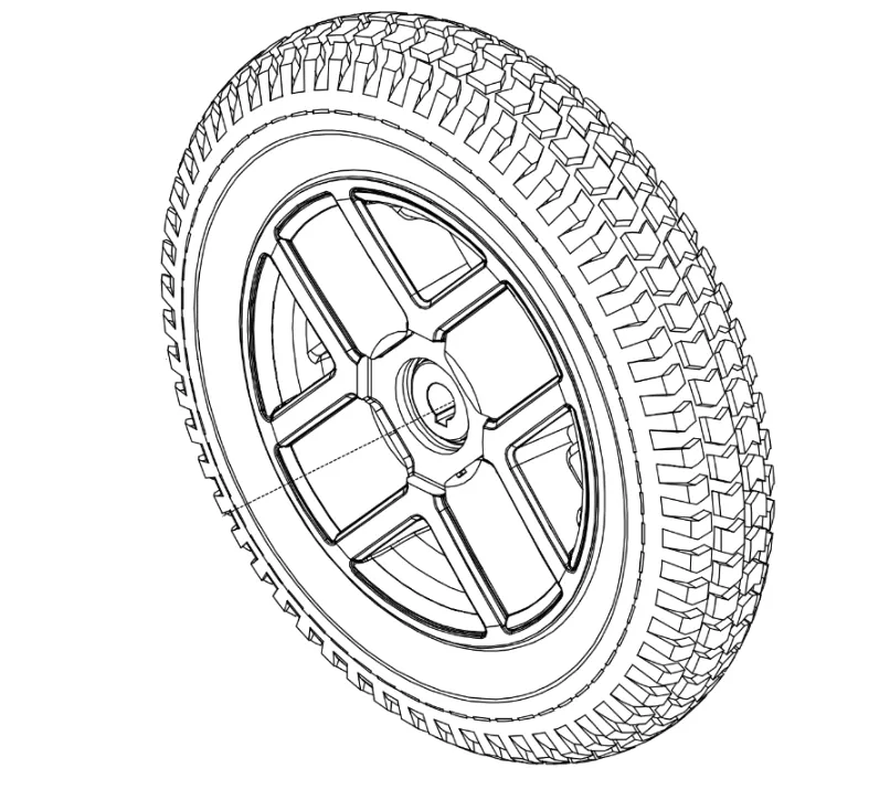 Pride Jazy EVO 614HD 14" Drive Wheel Assembly