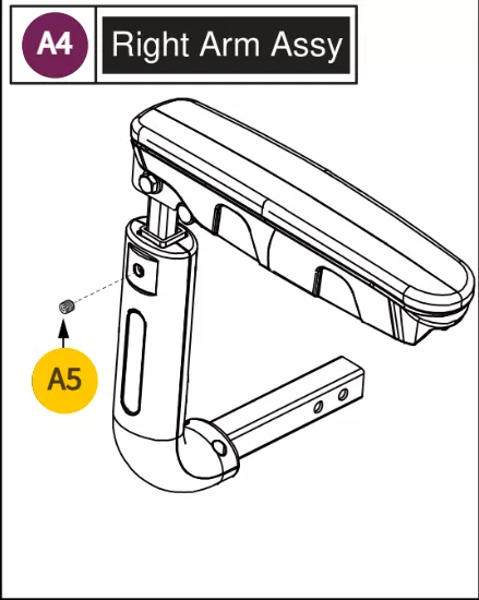 Pride Jazzy Air 2 Right Armrest Assembly