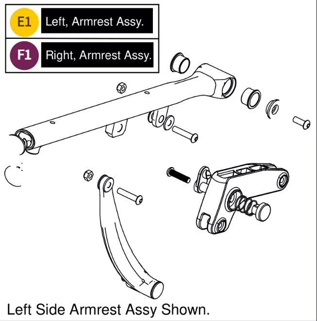 Pride Jazzy Carbon Armrest Assembly
