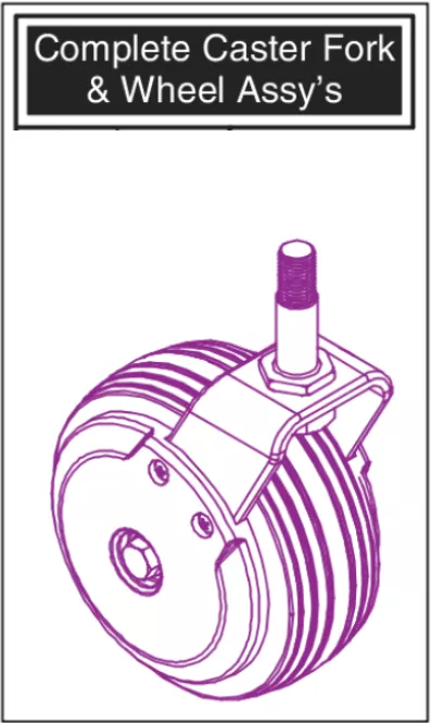 Pride Jazzy EVO 613 5" Caster Assembly