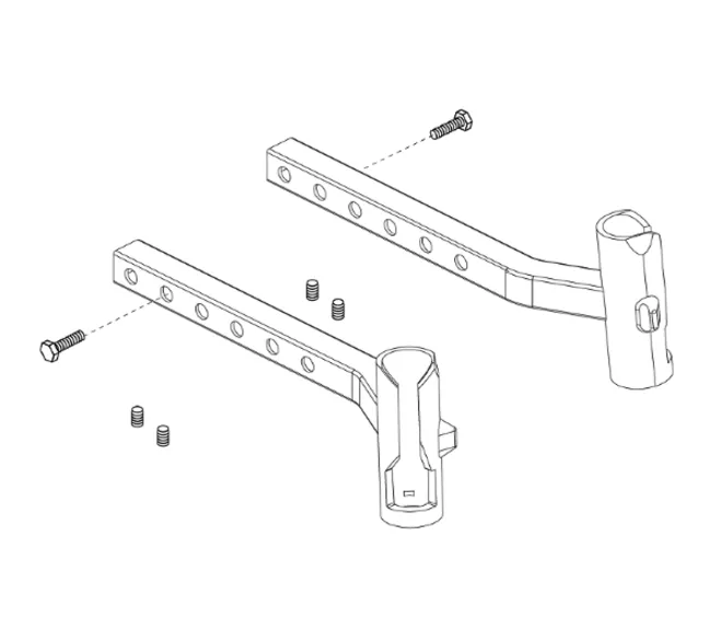 Pride Mobility Universal Seat Frame Leg Rest Hangers