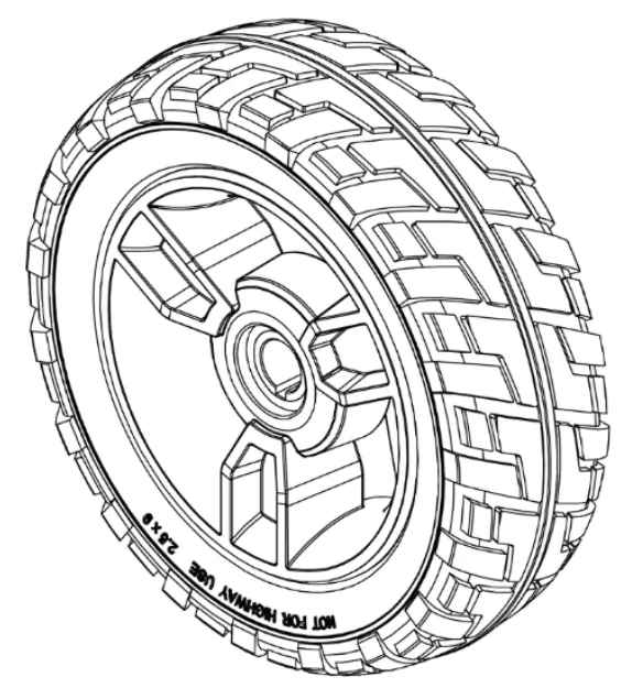 Pride Revo 2.0 9" Rear Wheel Assembly
