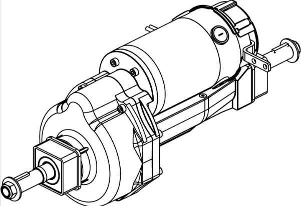 Pride Revo 2.0 Motor, Brake and Transaxle Assembly