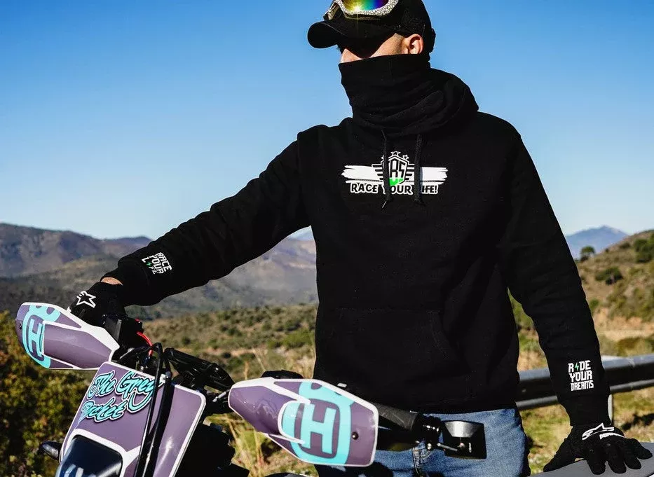 RACE YOUR LIFE! - BLACK HOODIES