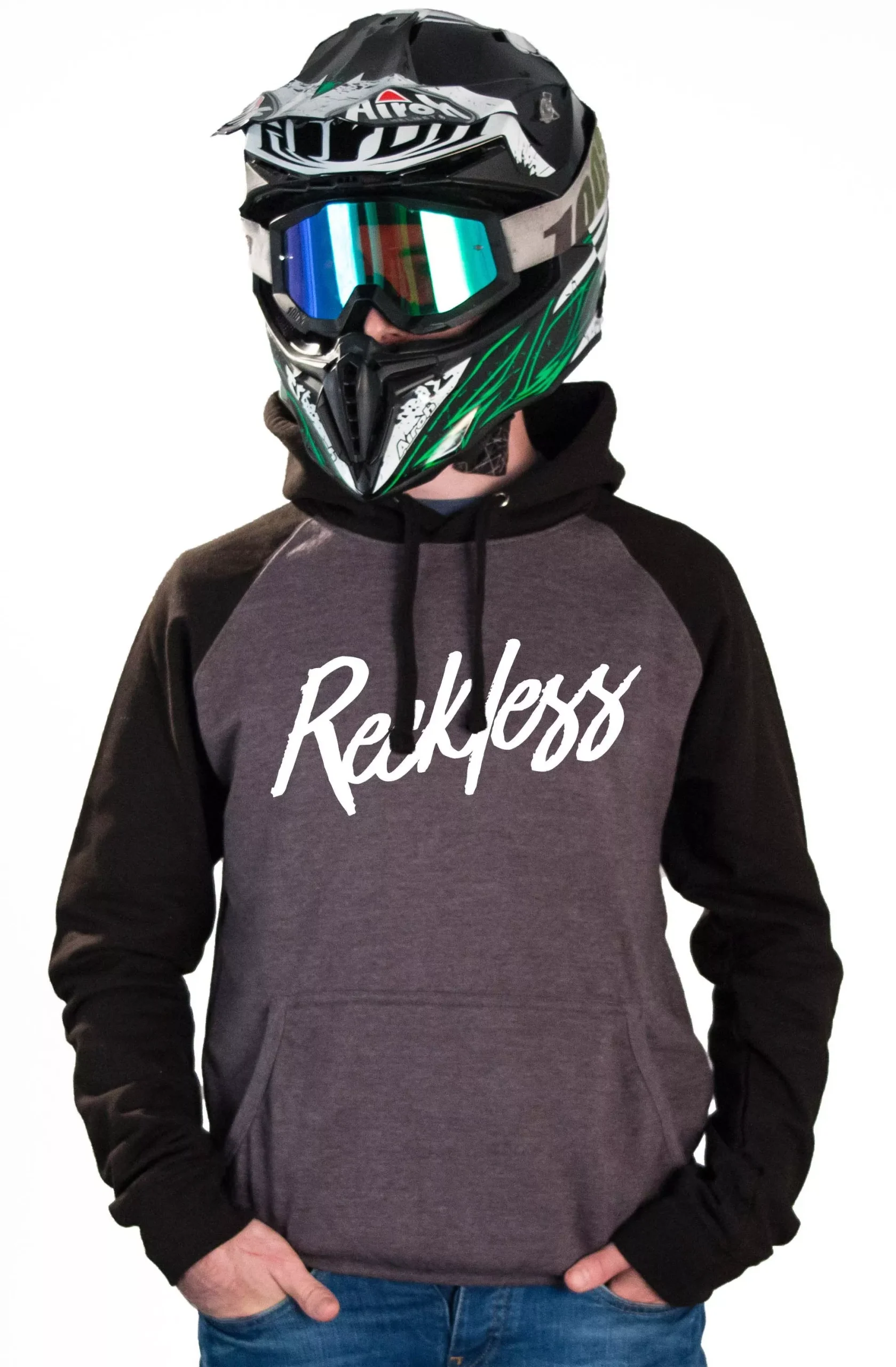 RECKLESS - CHARCOAL HOODIES