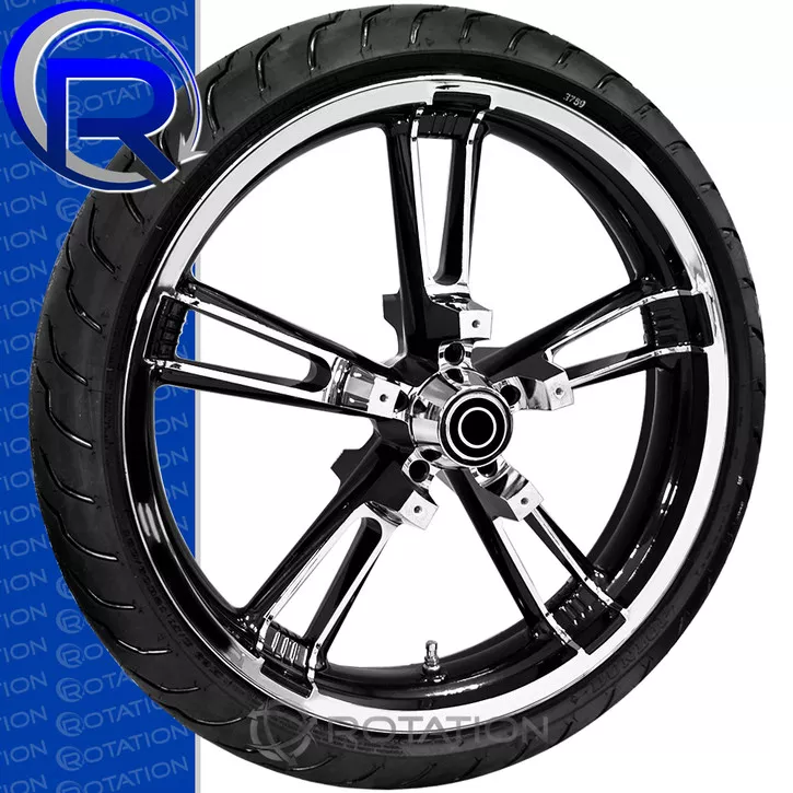 Replica Enforcer Reinforcer Black & Chrome 21" Wheel & Tire Package