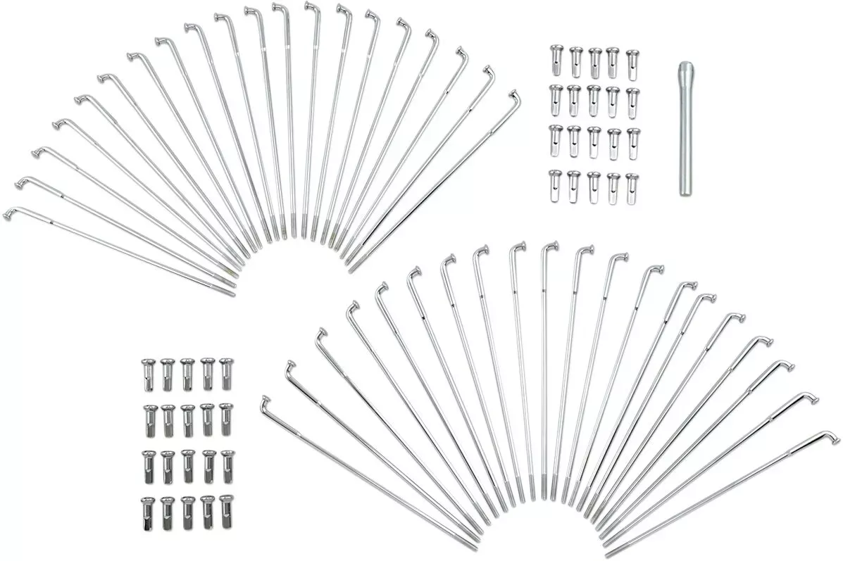 Set of chrome steel 16" wheel spokes for Harley-Davidson