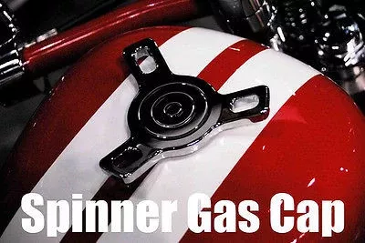 SPINNER CHROME GAS TANK CAP FOR HARLEY-DAVIDSON Vented Gas Cap