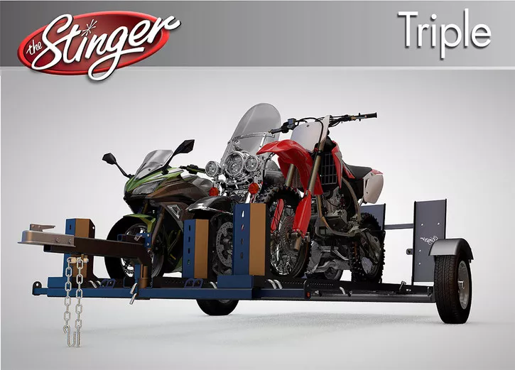 Stinger Triple Motorcycle Folding Trailer