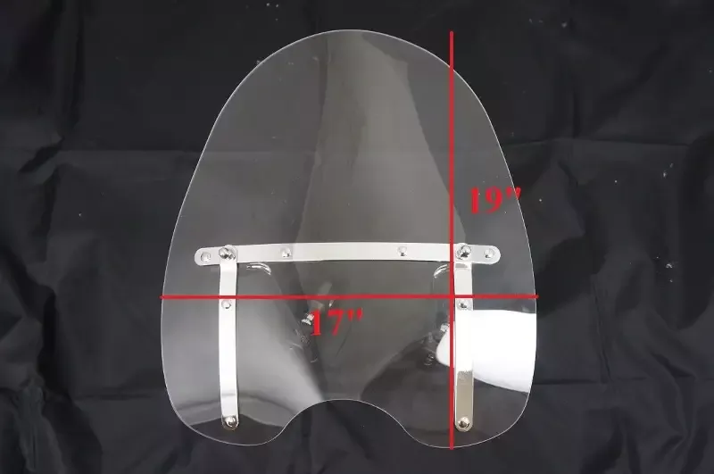 Universal clear windshield wind shield fits all cruisers with 7/8″ 1″ handle bar