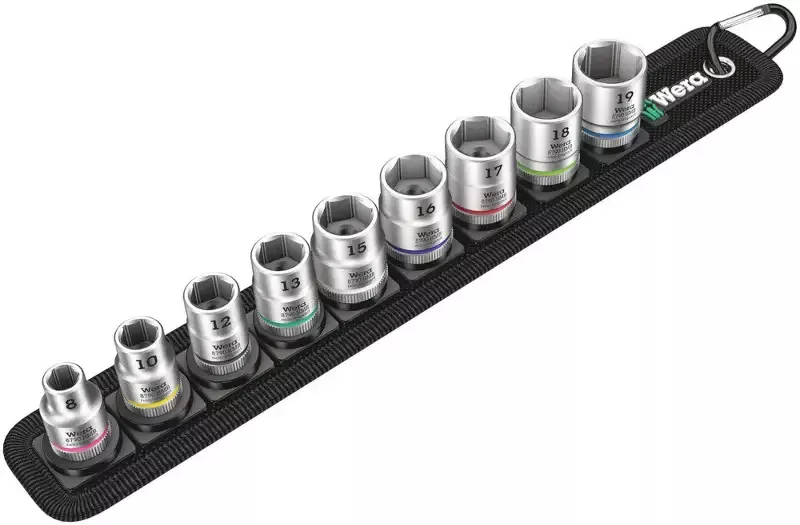 Wera Tools - Belt B 4 Zyklop socket set, 3/8" drive
