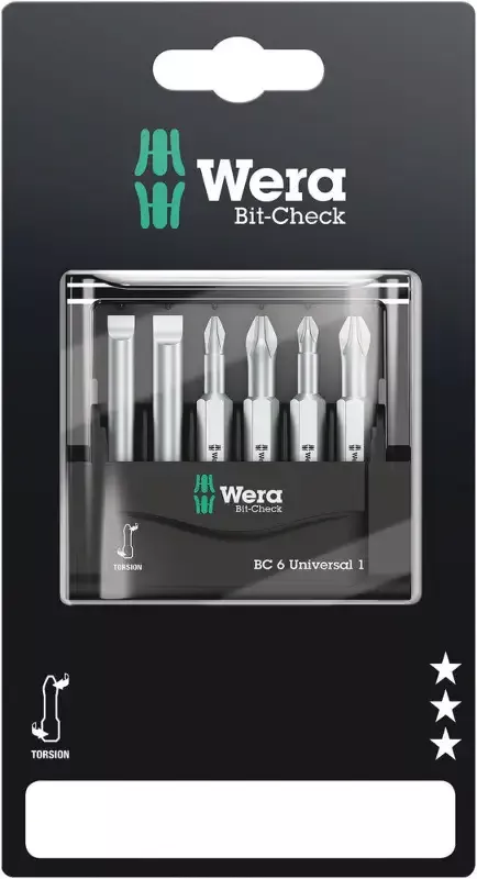 Wera Tools - Bit-Check 6 Universal 1 SB