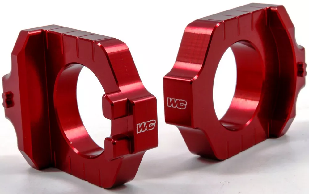 Works Connection Elite Axle Blocks (Red) RMZ/KX