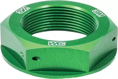 Works Connection Steering Stem Nut (Green) Kawasaki KX